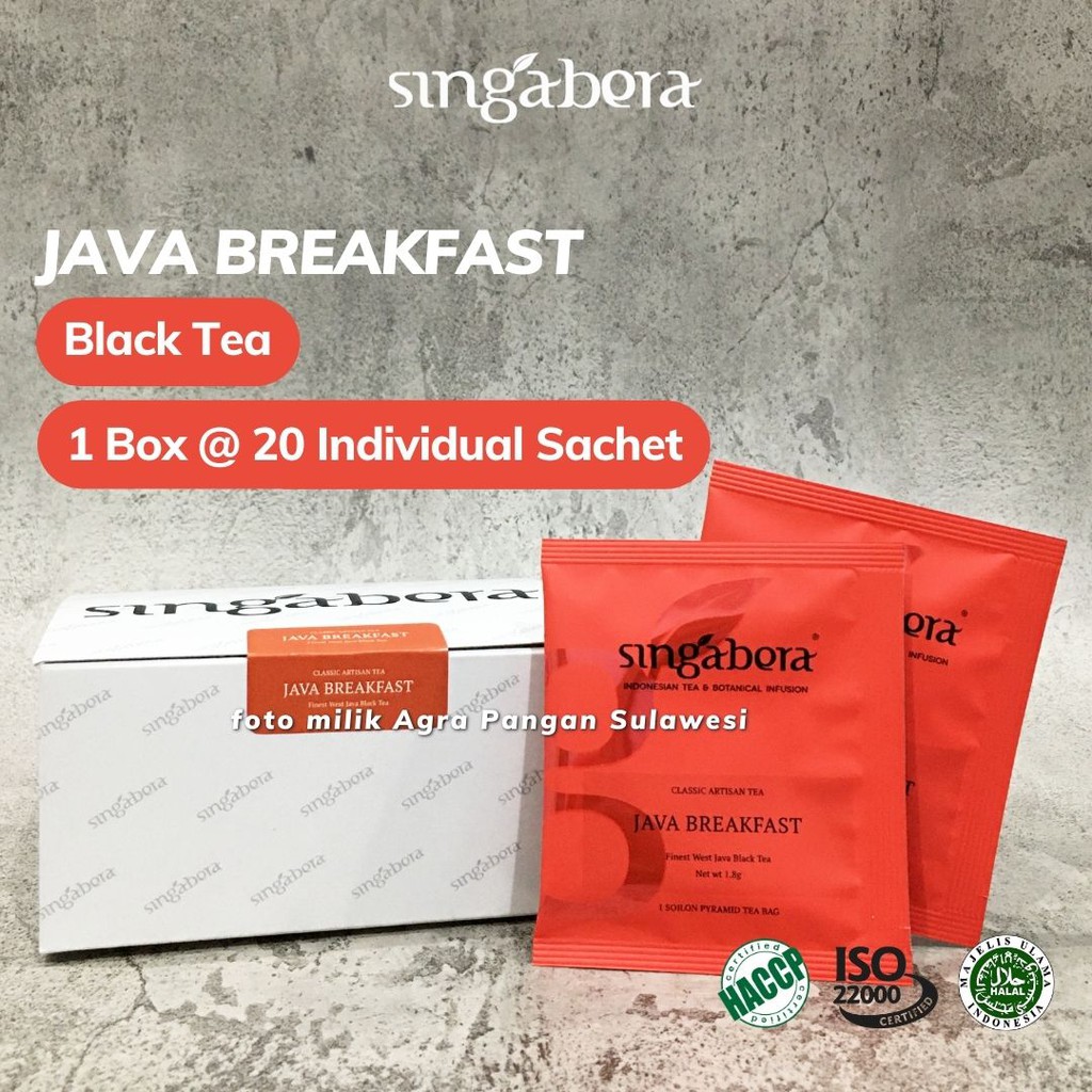 

Singabera Java Breakfast - Premium Black Tea / Teh Hitam Celup (Teabag) Individual Single Sachet