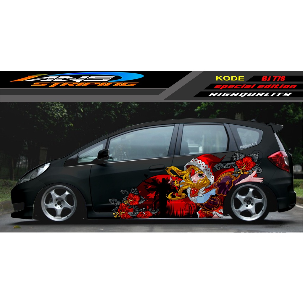 DECAL STICKER MOBIL JAZZ BRIO AVANZA SIGRA YARIS / STIKER VARIASI MOBIL / MODIF STICKER MOBIL