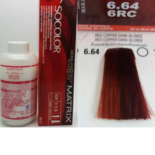 90 ML Matrix Socolor 6.64 / 6RC / Cat Matrix / Cat Rambut / Pewarnaan Rambut