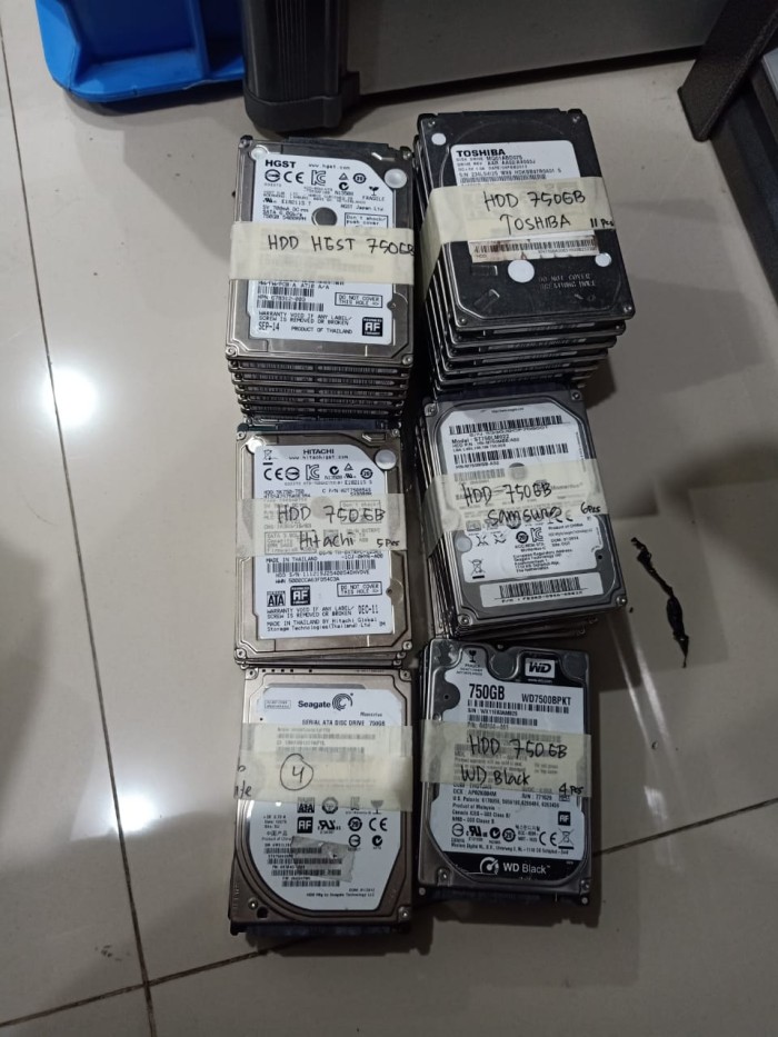 HDD HARDDISK SATA LAPTOP 2,5 750GB MERK CAMPUR SENTINEL 100%