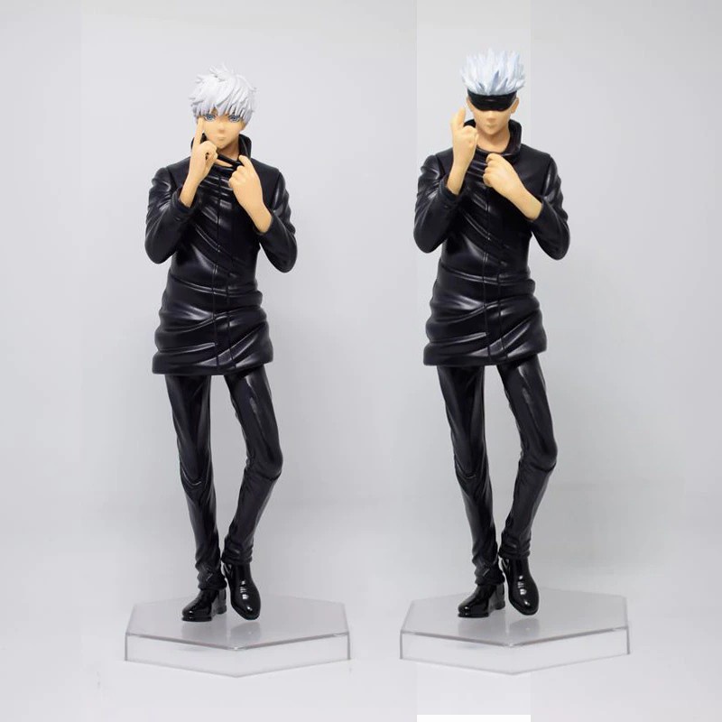 Figure Jujutsu Kaisen Gojo Satoru 23 cm + 2 tangan 1 kepala tambahan