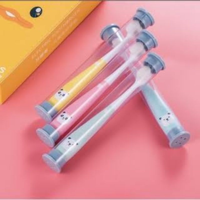 Kuru Baby Training ToothBrush - Kuru Sikat Gigi Bayi - Kuru Tooth Brush - Sikat Gigi Bulu Hlalus Silicone Handle