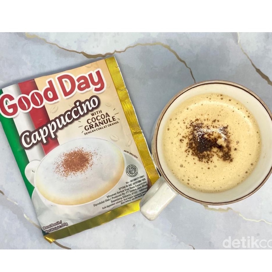 

good day capuccino 1 renceng ( 10 pcs x 25 gr)