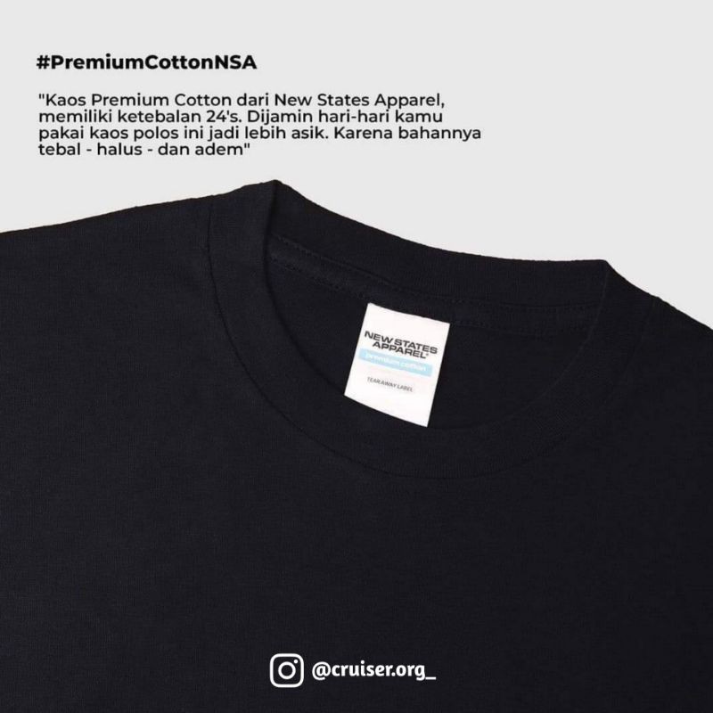 KAOS POLOS NSA MURAH