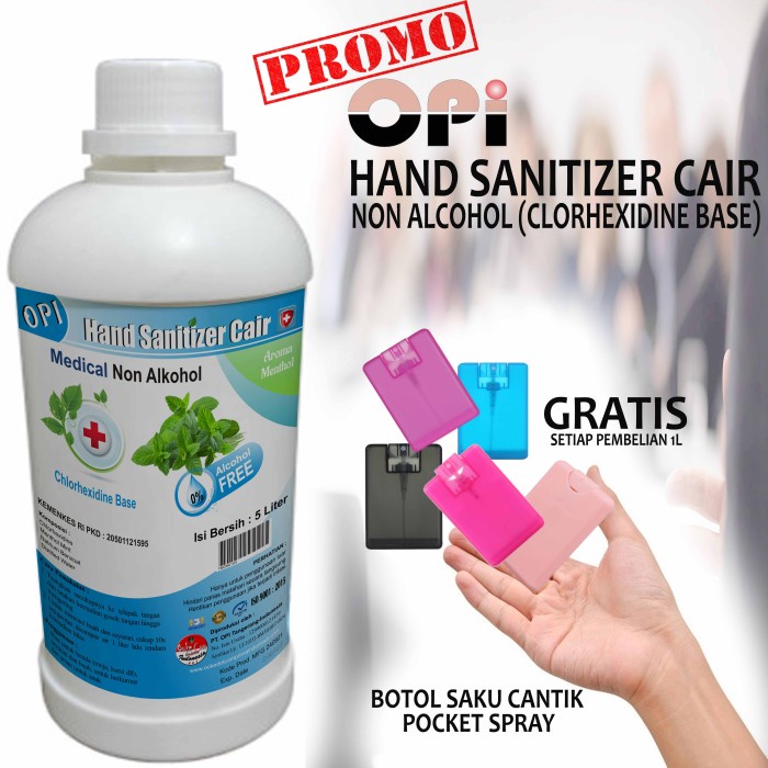 Hand Sanitizer 1 Liter Non Alkohol Mentol dll Bonus Botol saku cantik Promo berlaku hanya bulan ini saja, ayo buruan sebelum habis periode promo sudah ada izin edar resmi by Oke sabun suplayer