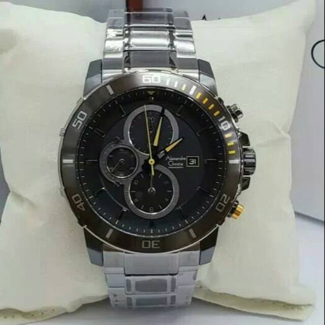 JAM TANGAN PRIA ALEXANDRE CHRISTIE AC 6473 GREY BLACK