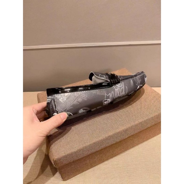 sepatu loafer vers4ce pria slip on cowok mirror men shoes top moccasin