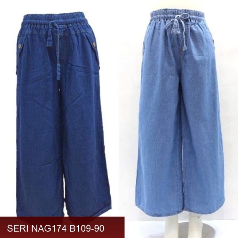 Kulot Klok Soft Jeans Size L