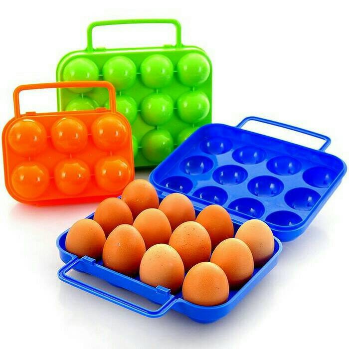 TEMPAT TELUR CAMPING EGG HOLDER ISI 6PCS TELOR