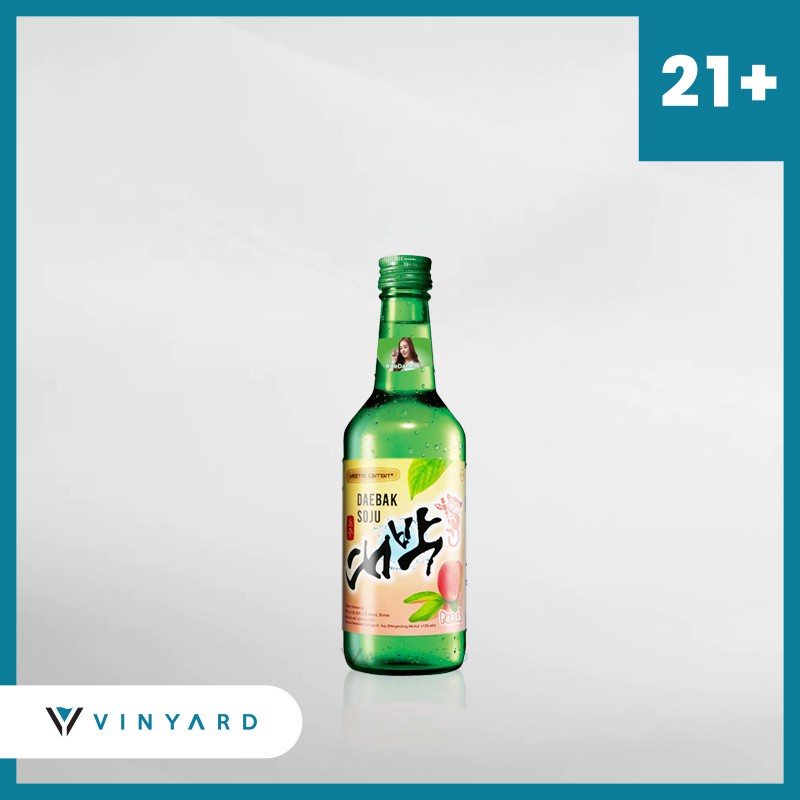 Daebak Soju Peach 360 Ml ( Original &amp; Resmi By Vinyard )