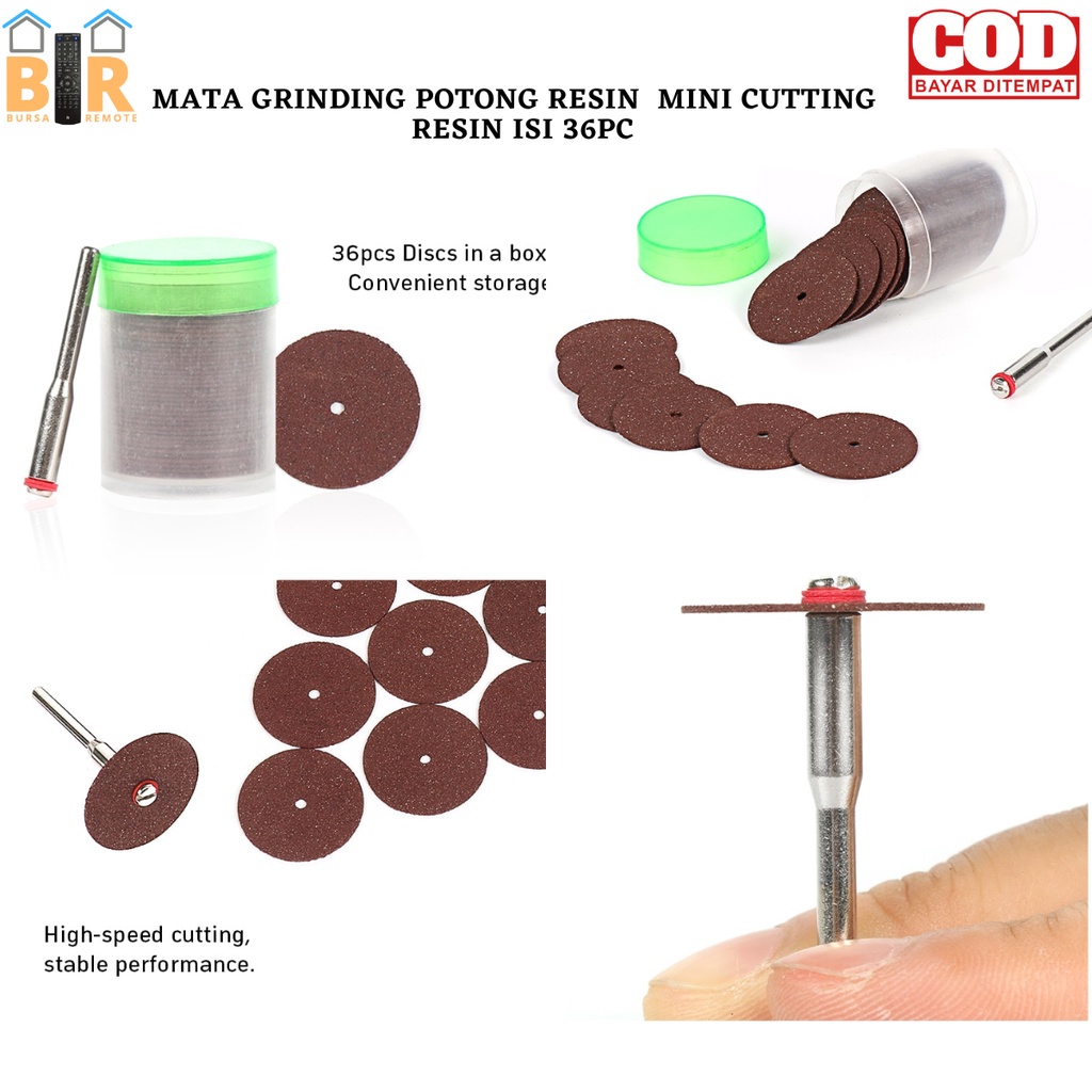 Mata Gerinda Potong Cutting  DISC 25 MM + BATANG GERGAJI As / Mandrell Drill Cutting Wheel Disc Dremel Rotary Tools