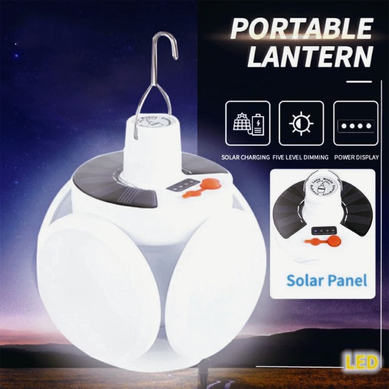 Lampu Solar LED Emergency 45w Solar Charging Lampu Darurat Lampu Tenda Camping Mode Football