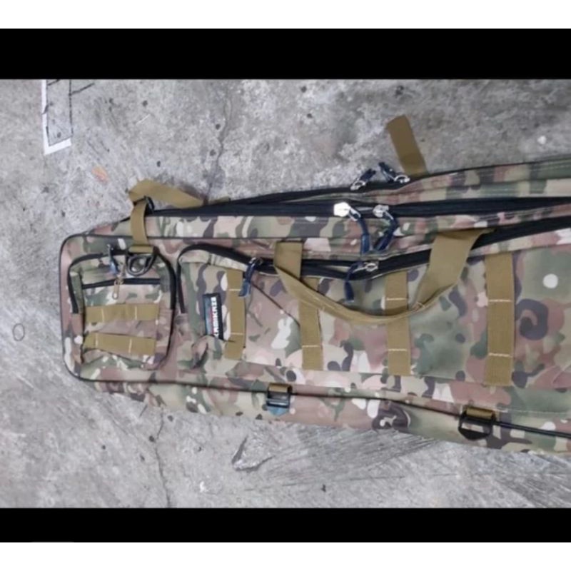 tas pancing kamikaze army coklat bukan hijau kotak besar 100 120cm muat banyak