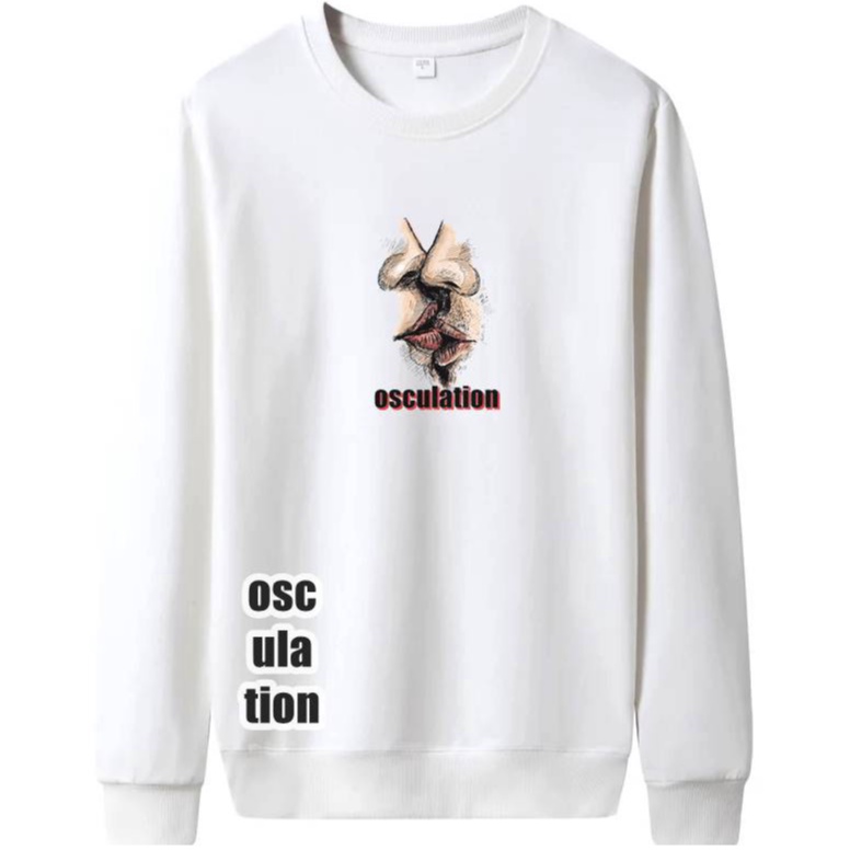 Osculation Crewneck Sweater Pria Fleece Size M - XXL