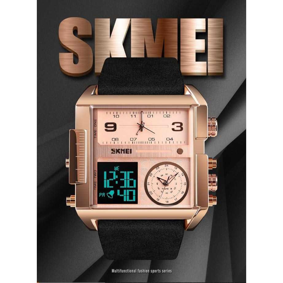 Jam Tangan Digital Analog Pria JT 126 Skmei Cowok Waterproof Jam Tangan Elegant Casual Watch Terbaru