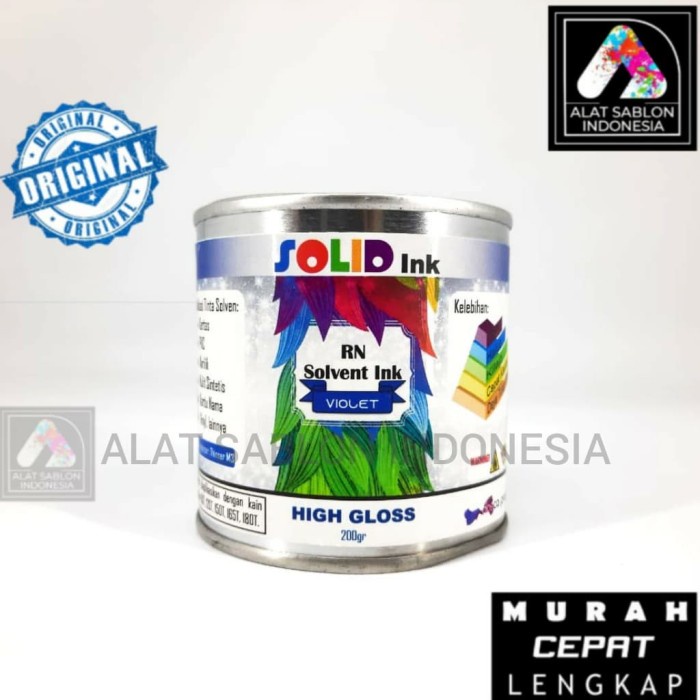 

Mudah Tinta Sablon Pvc Solid Ink Violet Ungu 250Gr Berkualitas