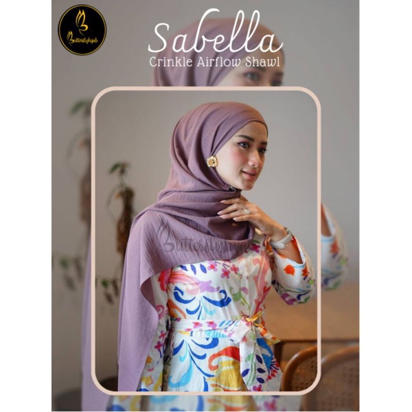 HIJAB PASHMINA SABELLA CRINKLE AIRFLOW SHAWL  BY BUTTERFLY HIJAB