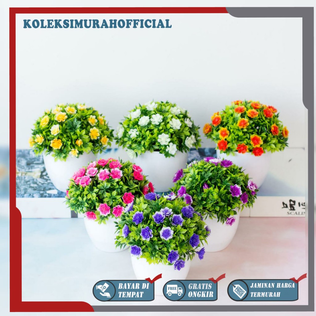 COD BUNGA PLASTIK BUNGA PAJANGAN IMITASI BUNGA ARTIFISIAL BUNGA BONSAI  TANAMAN HIAS PLASTIK BP8805