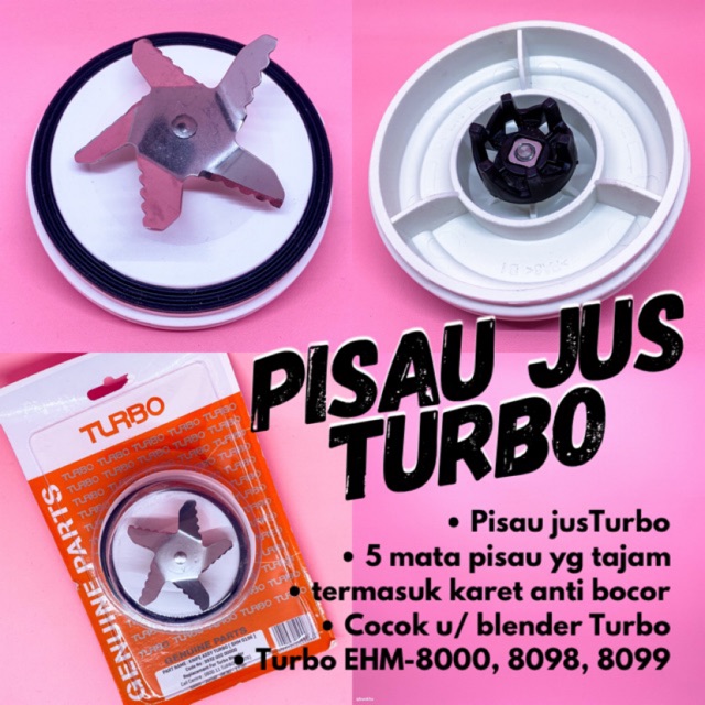 Pisau jus Turbo mata 5 tajam SHM 0196 untuk blender Turbo 8000 8098 8099