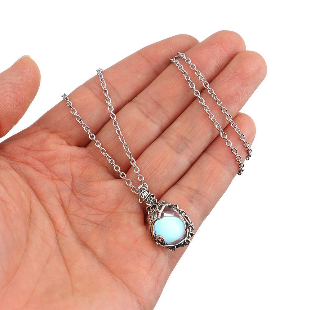 Lily Moonstones Kalung Bunga Vintage Wanita Pria Hari Valentine Klavikula Necklace