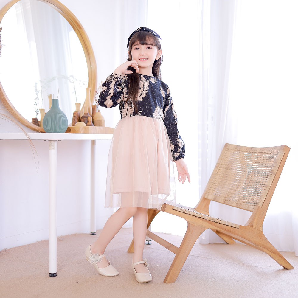 Dress tutu batik anak 6bulan - 12 tahun seri hadyan keneshkids