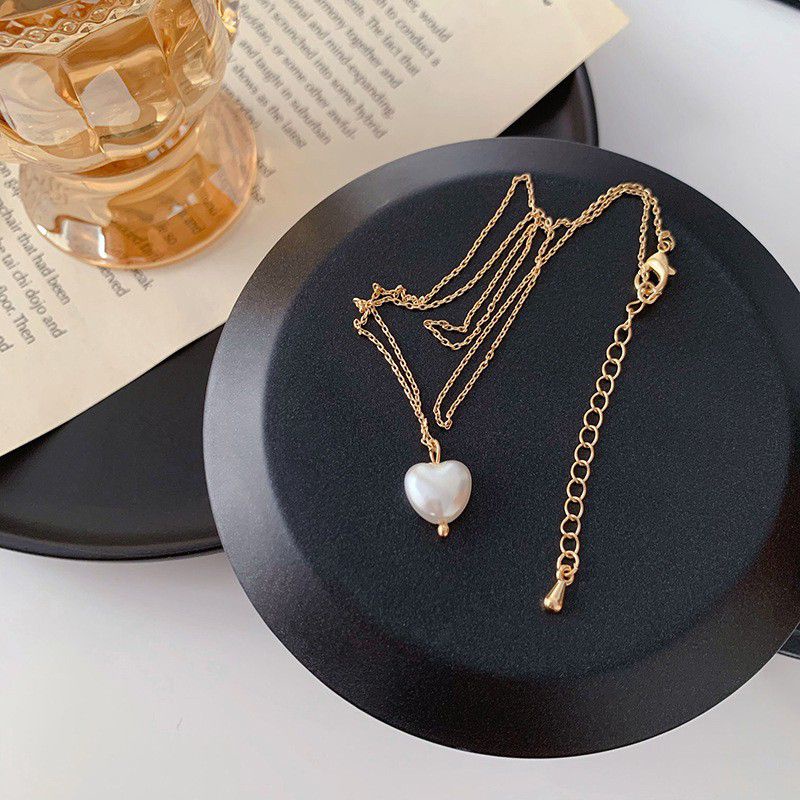 COD Kalung wanita rantai bandul liontin hati korean style simple chain