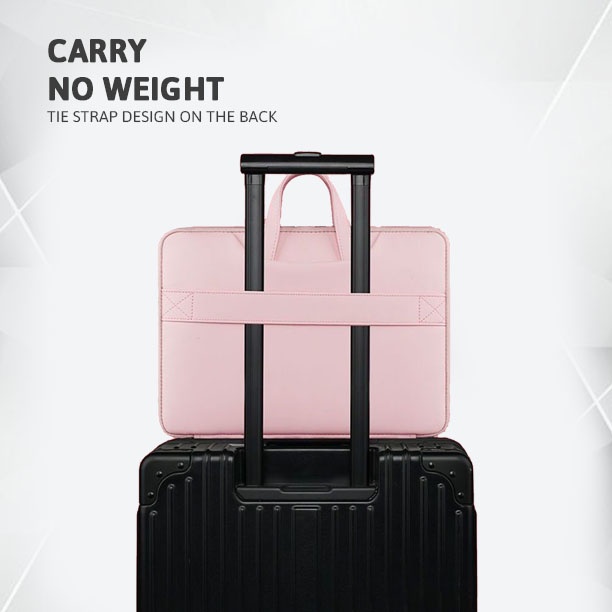 Sleeve Pouch Sarung Tas Bag Case Ipad Tab Tablet Macbook Air Pro Laptop Asus Acer Lenovo HP Huawei 11 12 13 14 15 inch Motif Gambar Bear Brown Beruang Warna Pink Coklat Lucu Cute Murah Korean Model Jinjing Tali Strap
