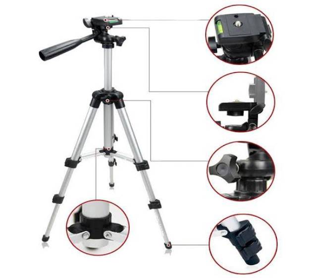 Tripod 3110 Holder U 35cm up to 100cm Universal Semua HP Max 6inch Tripod Murah