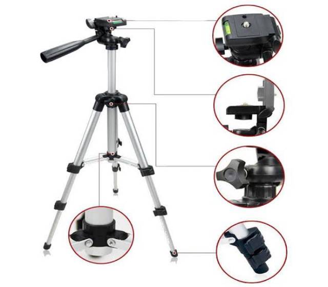 Tripod 3110 Holder U 35cm up to 100cm Universal Semua HP Max 6inch Tripod Murah