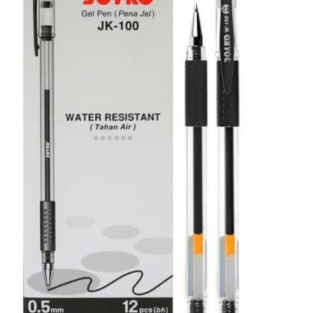 

[VnT⭐ Pulpen JK100 Bolpen JOYKO Gel Pen JK-100 (Hitam) 0.5mm Anti Air paling murah