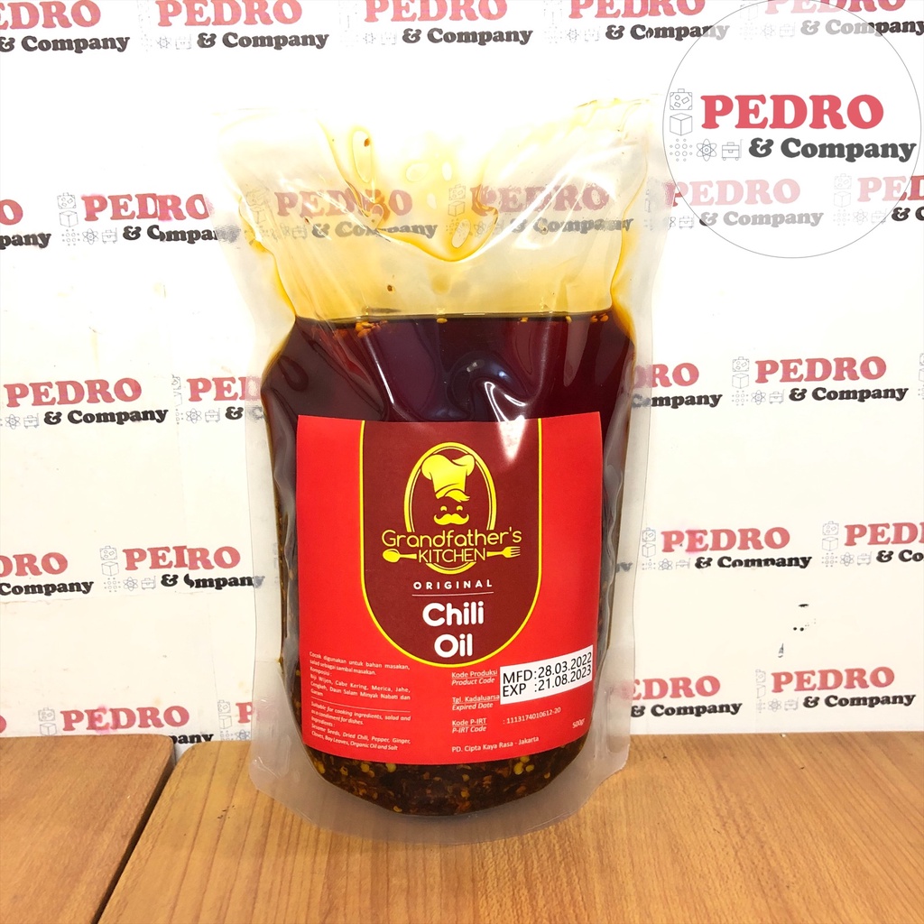 

Grandfather's chili oil 500 gram - grandfather cabe minyak chilli oil sambal minyak