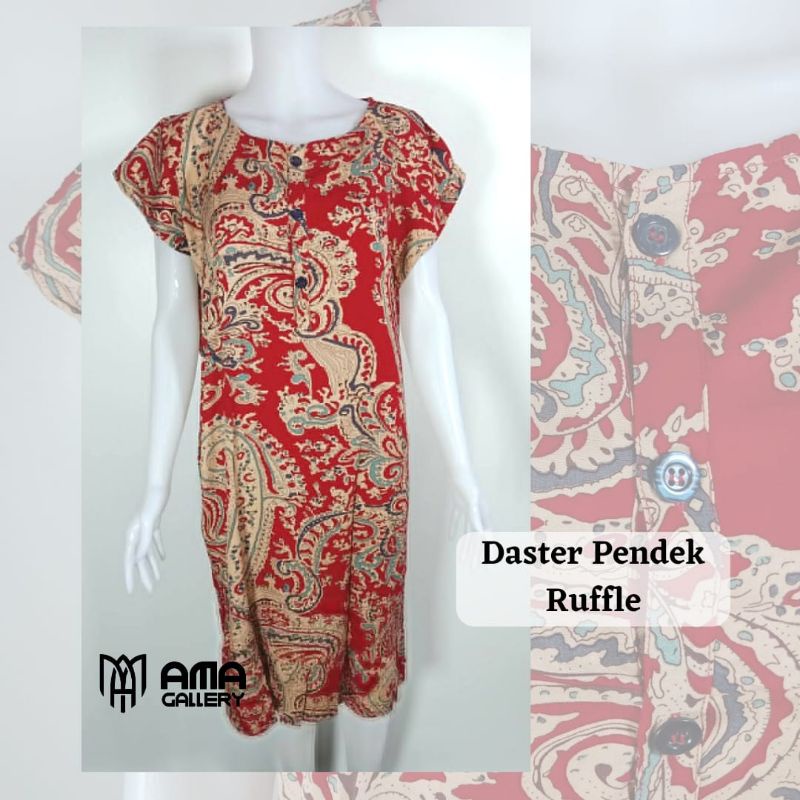 Daster Pendek Ruffle Wanita Kekinian Baju Tidur Sexy Bahan Rayon Adem Busui AMA Gallery Terlaris