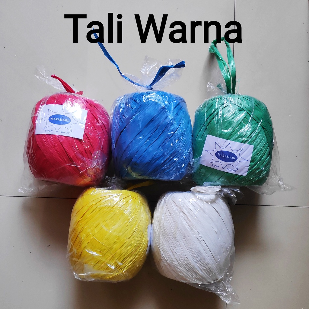 Tali Rafia Warna-warni | Tali warna, Tali Ikat