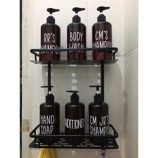 Botol sabun aesthetic amber coklat 500ml custom sticker cutting anti air