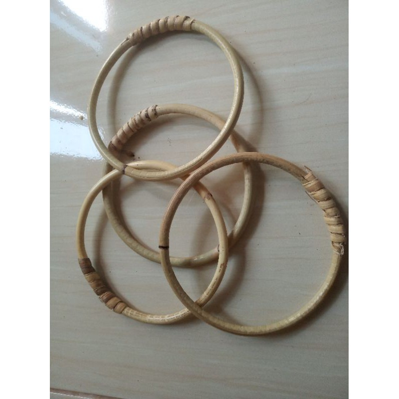 RING ROTAN DIAMETER 12CM (kore) untuk machrame pegangan tas dan bahan kerajinan