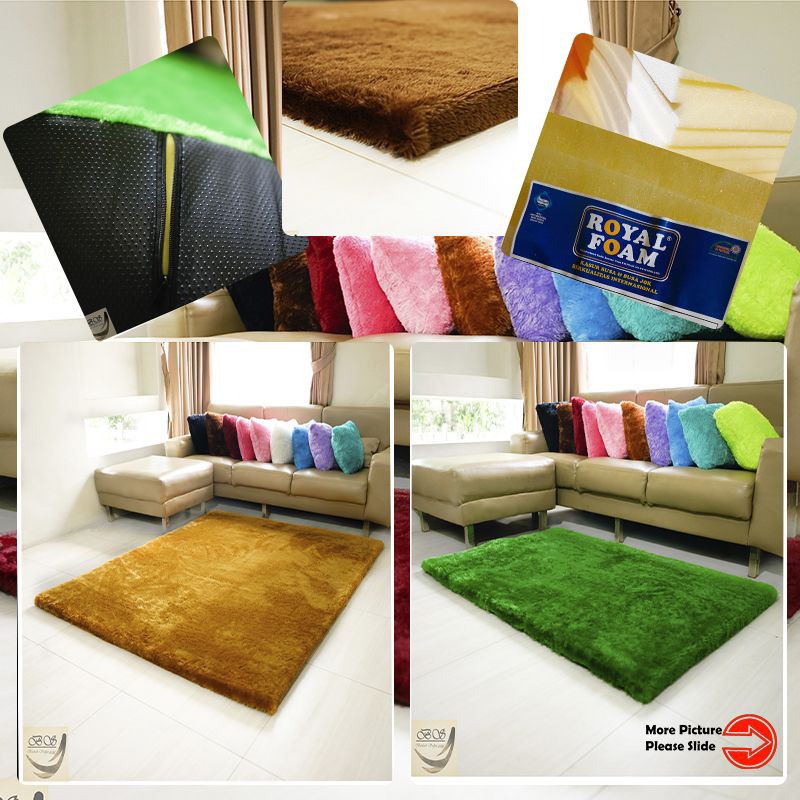 Berkah Saluyu Karpet Bulu Rasfur 200x150x5.5cm / Karpet Bulu / Karpet   premium / anti selip / Lantai