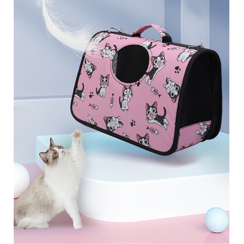 Tas Kucing Dan Hewan Pet Carrier Banyak Motif Terbaru Waterproof Pet Carrier Bag Tas Peliharaan Tas Anjing Kucing 4.9