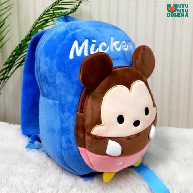 tas ransel anak disney ufufy mickey marie cat kucing tikus animal