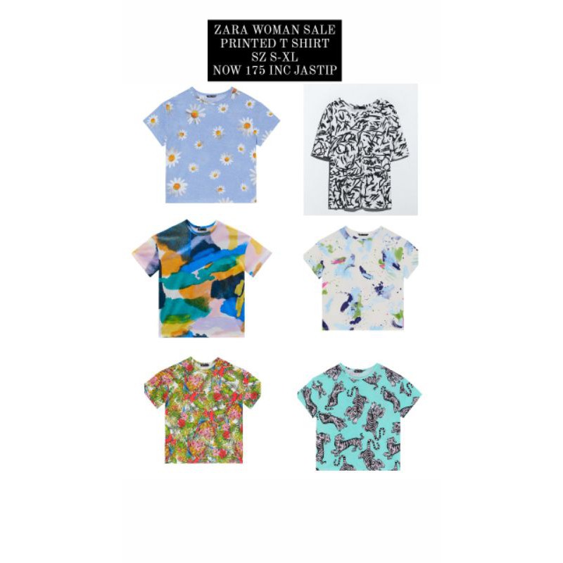 PRINTED SHORT T-SHIRT [ZARA WOMAN SALE]