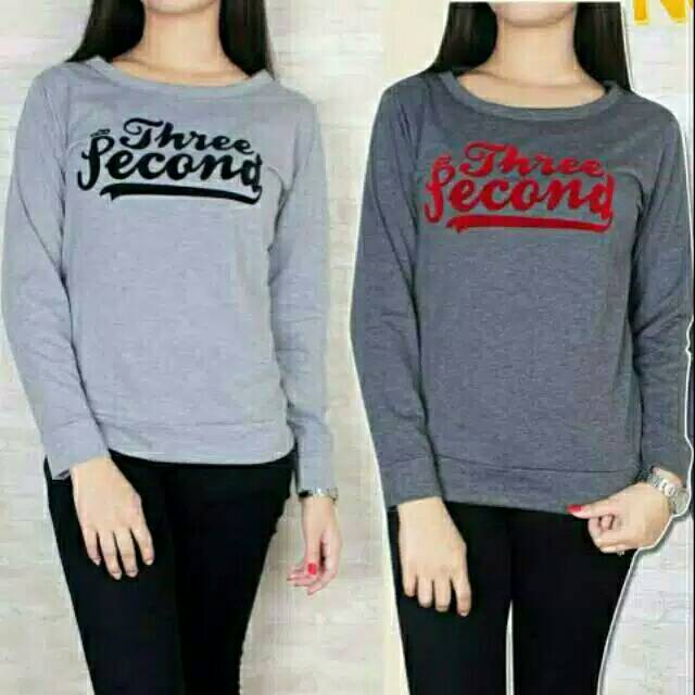 SWEATER THREE SECOND / BAJU MODEL SABLON BLUDRU GOOD QUALITY