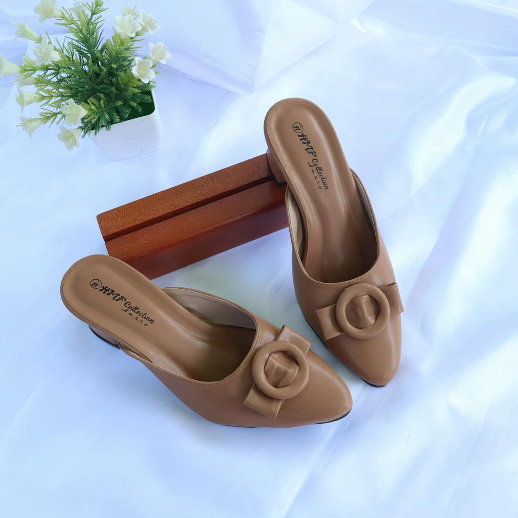 HMF Derniya Heels Mules Wanita RD14