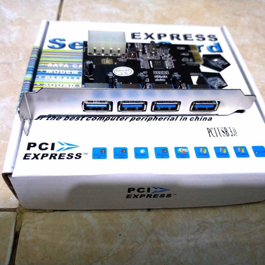 PCI Express USB 3.0 4 port Card - PCIE PCI E Express Usb 3.0 4 port PC