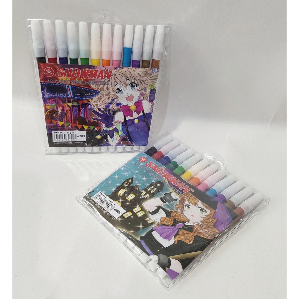(SET) SPIDOL SNOWMAN MARKER KECIL 12W/MARKER KECIL 12W/PW-12A