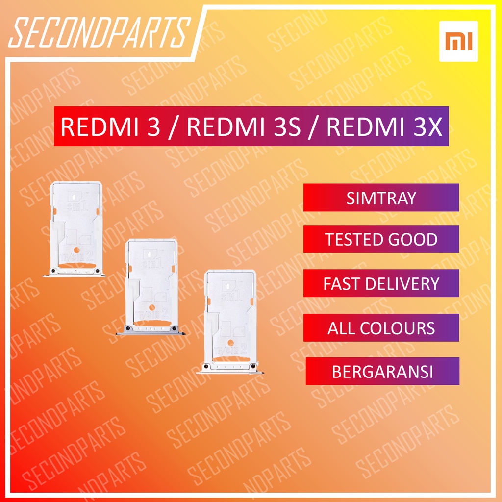 SIM TRAY SLOT SIM LOCK TEMPAT KARTU XIAOMI REDMI 3 / REDMI 3S ORIGINAL COPOTAN