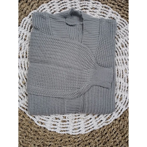 Outer Rajut GRB Premium (7GET) Cardigan Crop/Basic Cardy Allsize-ABU MUDA