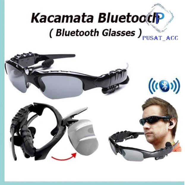 Kacamata Bluetooth 2 in 1- Kacamata Handsfree Headset Bluetooth - SunGlasses Bluetooth Headset