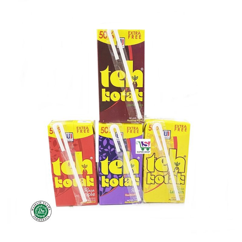 

TEH KOTAK JASMINE BLACKCURRANT APEL LEMON 200 ML EXSTRA 50% JADI 300 ML