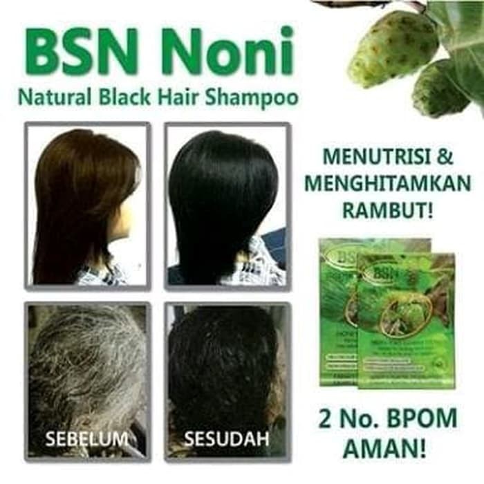 BSN Noni Shampoo (isi 20 Saset) Black Hair Treatment Shampoo Hitam