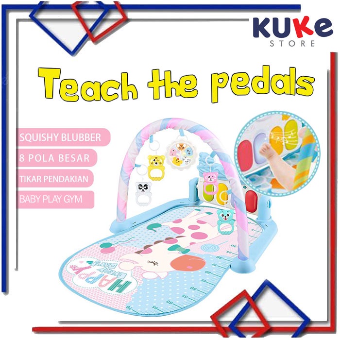[TERBARU] KUKE Baby Play Gym Piano / Play Mat Piano Musical / PlayGym / Play Gym baby / Kasur Bayi
