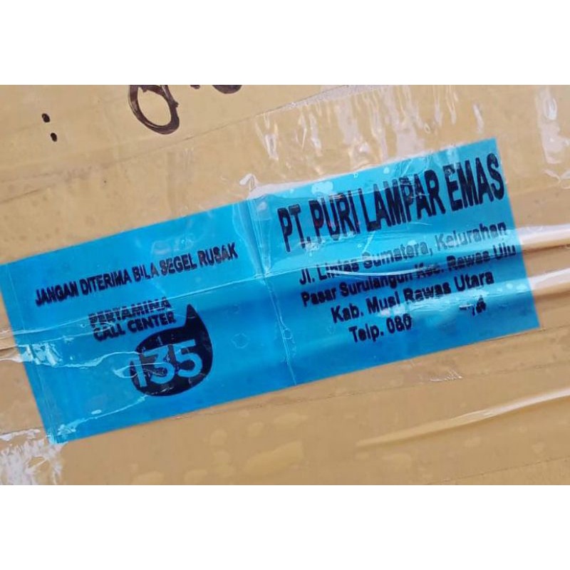 

Plastik Wrap Tabung Gas LPG 3 Kg sablon 2 sisi bolak balik Agen SPPBE